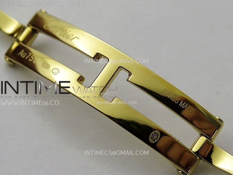Tank Francaise Ladies 21.2mm YG 8848F 1:1 Best Edition Silver Dial on YG Bracelet Ronda Quartz